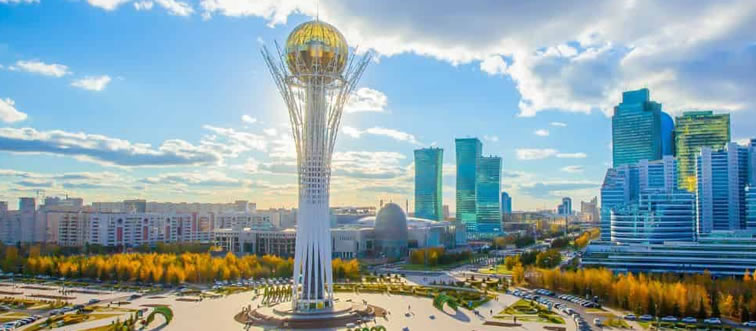 Let's kick off this tasting menu in Central Asia: which city serves as the political main course for Kazakhstan?